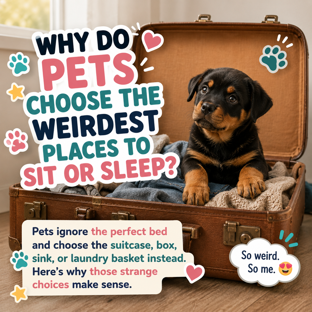 Why Do Pets Choose the Weirdest Places to Sit or Sleep?