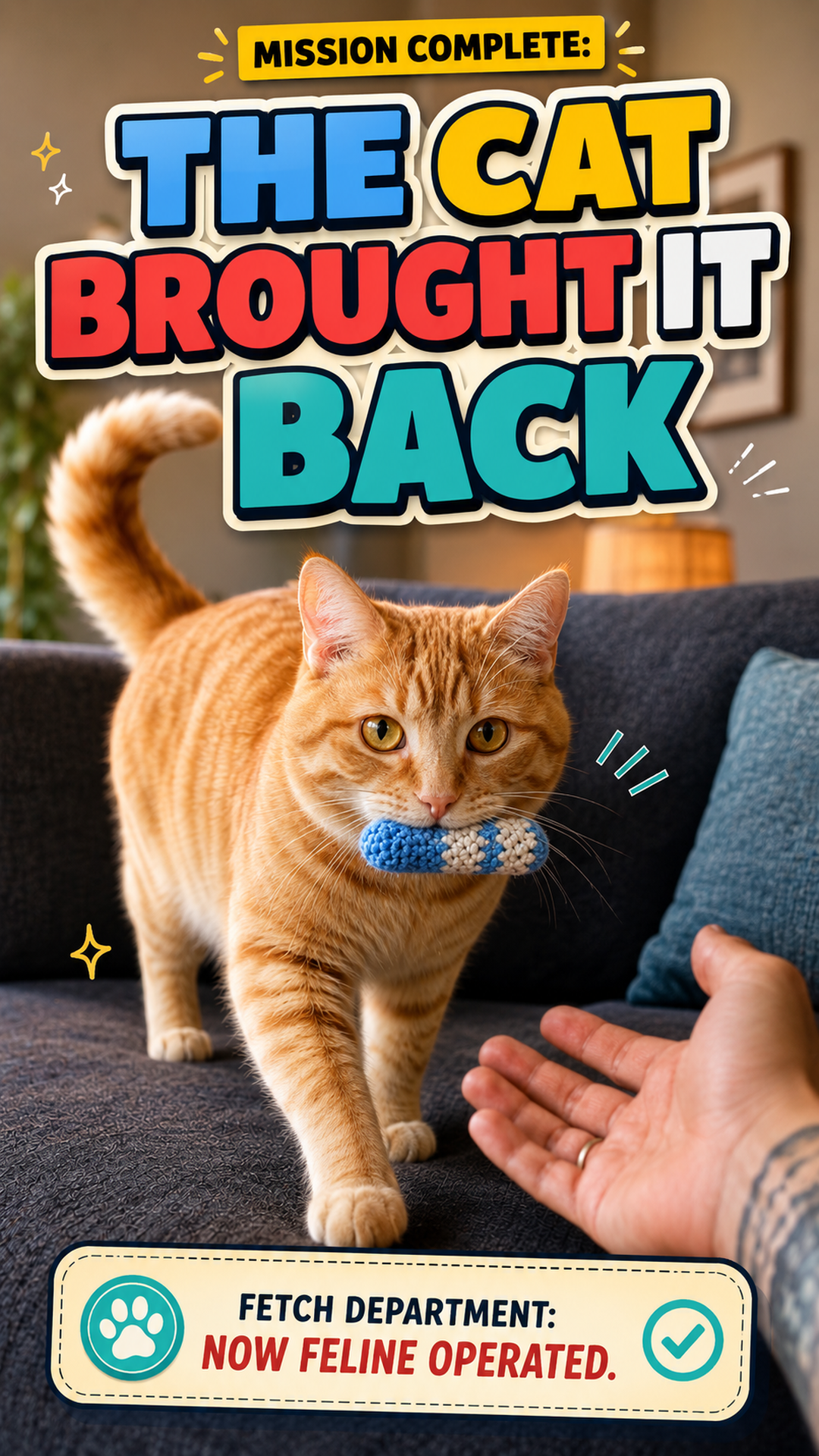 Apparently, Cats Play Fetch