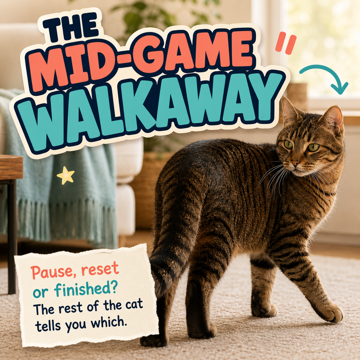 When Your Cat Walks Away During Play: Pause, Reset or Game Over?