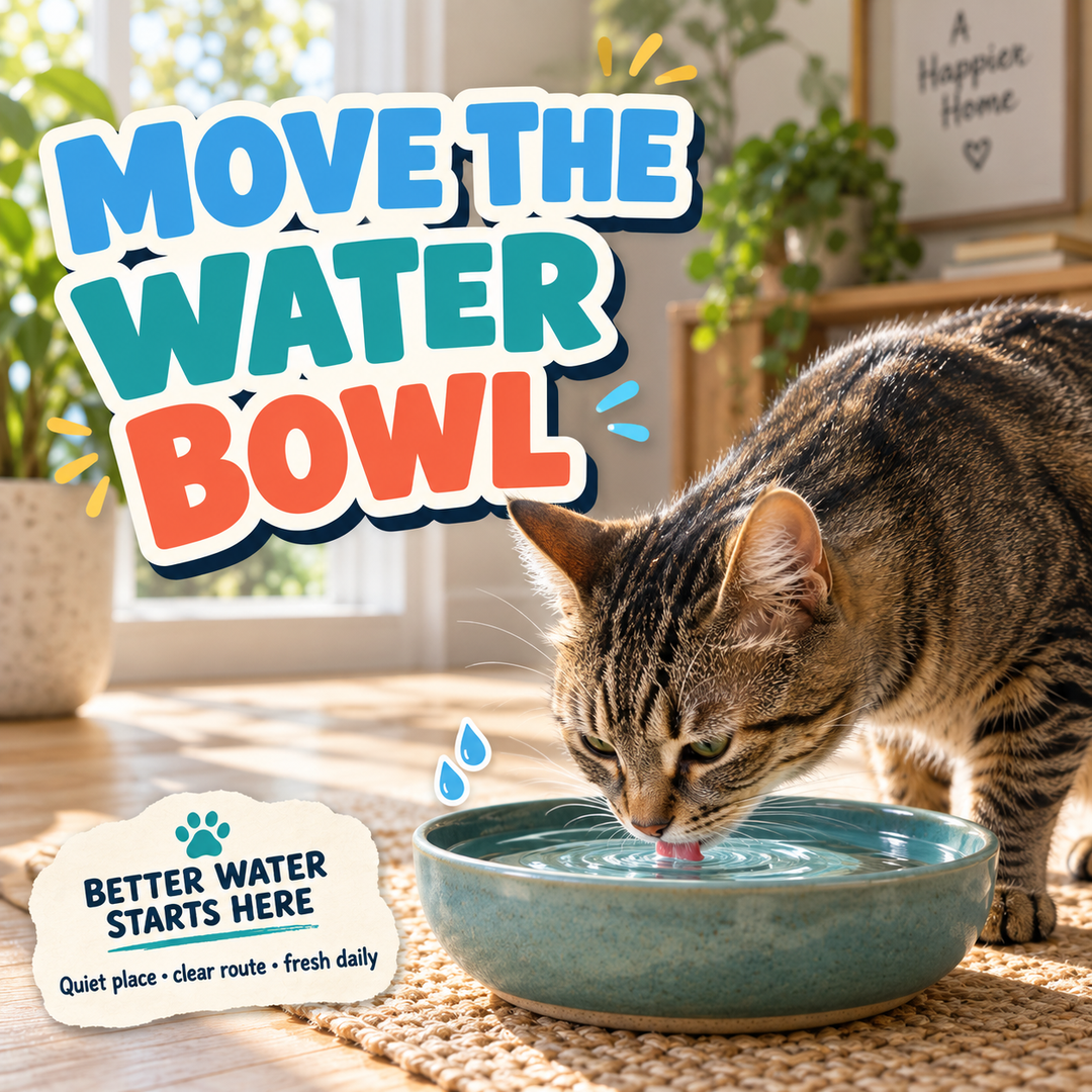 Move the Water Bowl: A Cat-Friendly Drinking Station That Makes Sense