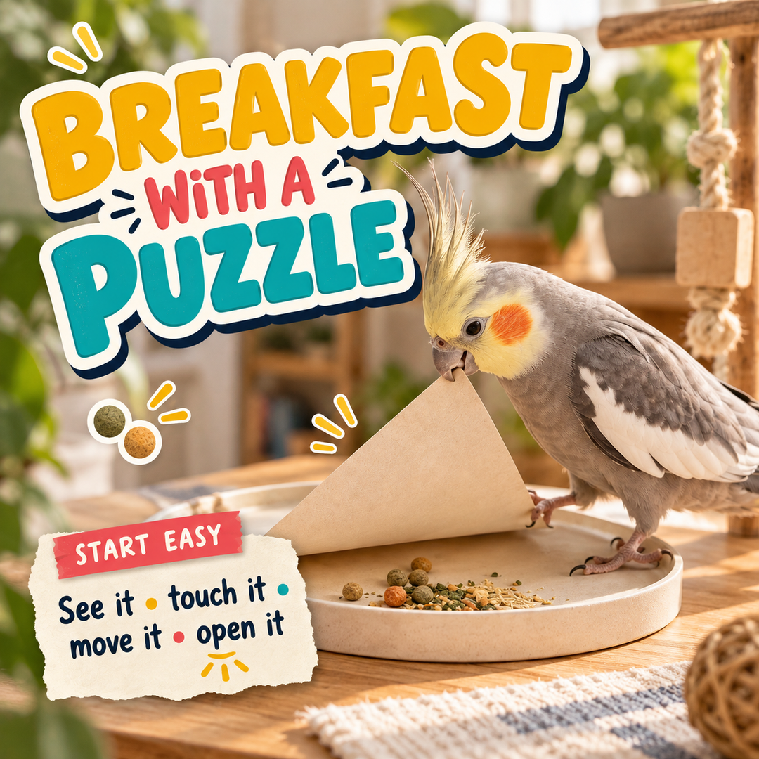 Breakfast With a Puzzle: A Gentle Start to Foraging for Pet Birds